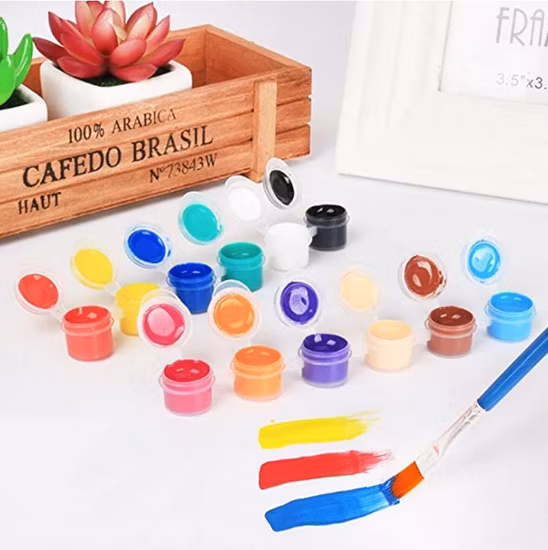 Wholesale 6*3ml Plastic Empty Mini Paint Pots for Painting